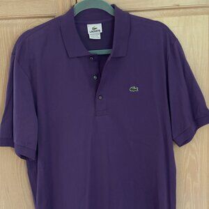 Lacoste Men's Purple Classic Fit Polo, Size L